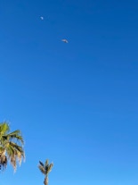 Parasailing to the moon.