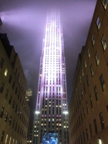 Rockerfeller in the mist.