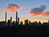 Beautiful clouds at sunset. NYC.